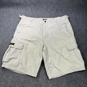Vintage Polo Jeans Company Shorts Mens 40 Beige Cargo Flap Pockets Ralph Lauren - Picture 1 of 21