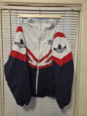 Adidas Originals Мужская ветровка куртка размер средний (M) полный молнии спортивный - Изображение 1 из 4