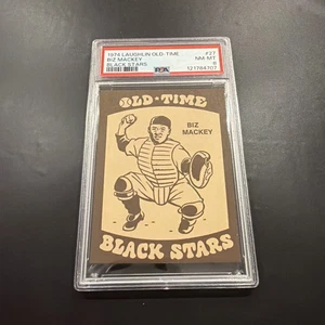 1974 Laughlin Old Time Black Stars Biz Mackey #27 PSA 8 NM-MT SET BREAK - Picture 1 of 2