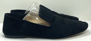 Ann Mashburn Shoes Women 39 Black Nubuck Slip On Loafer Made in Italy Minimalist - Picture 1 of 10