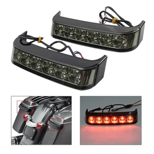 Schwarz Satteltaschen-Bremsrücklicht für Harley Touring Street Glide FLHX - Bild 1 von 13