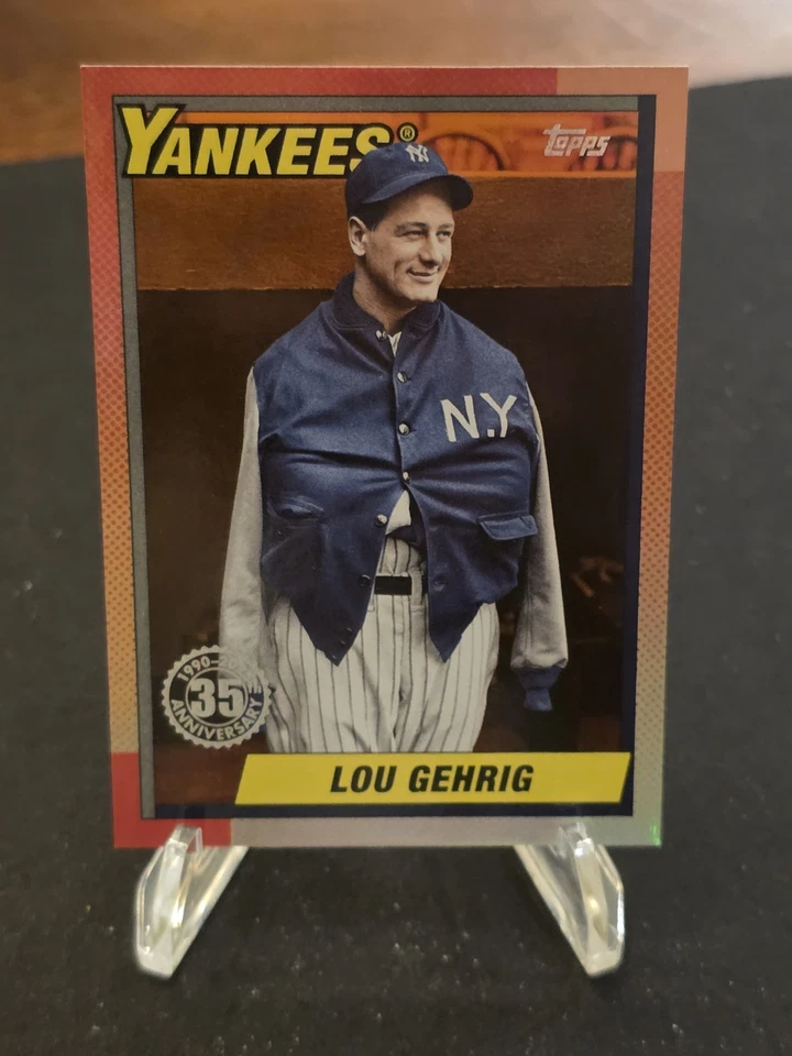 Actualización Topps 2025 1990 35 aniversario Naranja Paralelo /25- U90-14 Lou Gehrig Yankees Foto 1 de 3