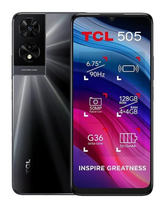 TCL 505 DUAL SIM 128GB UNLOCKED 6.7" Octa-Core 50MP NFC HD+ 5010mAh Smartphone - Image 1 of 1