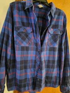 Duluth Trading Co Damen Gr. XL kariertes Langarm Hemd mit Knopfleiste - Bild 1 von 8