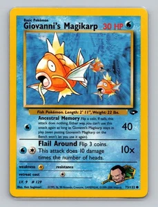 Giovanni's Magikarp 73/132 Common Pokemon TCG WOTC Gym Challange Light Play - Picture 1 of 2
