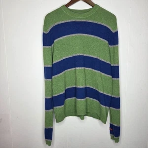 Abercrombie & Fitch Mens Lambswool Blend Striped Muscle Sweater Size XXL Y2K - Picture 1 of 8