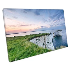 Jurassic Coast Seascape: Old Harry Rocks Sunset Wall Art Print for Home and - Picture 1 of 10
