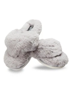 Women's Fuzzy Plush Thong Slippers - Picture 1 of 9