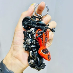 Retro Heavy Duty Motorcycle Keychain Speed Motorbike Pendant Keyring for Hanging - Picture 1 of 15