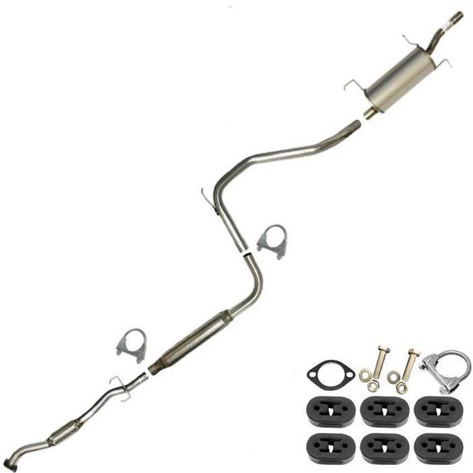 Exhaust Kit w/ Hangers and Bolts fits: 1998-2003 Ford Escort ZX2 - Image 1 of 4