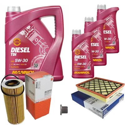 MAHLE Inspección Set 8 L MANNOL Diesel TDI 5W-30 Para BMW X5 xDrive35d 3.0sd - Imagen 1 de 4