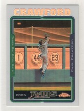 2005 Topps Chrome White Refractor #042 Carl Crawford Tampa Bay Devil Rays BV$4