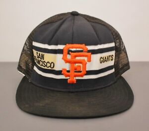 VTG NOS 1980s 1990s San Francisco Giants Snapback Baseball Cap / Hat Sz L Mesh