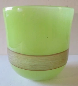 Cyan Design Large Celadon Green with Hand Applied Amber Stripe Vase 8 5/8" Tall - Picture 1 of 8