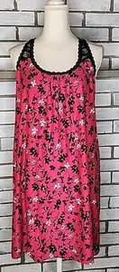 ☆ Secret Treasures Women's Racerback Chemise Size Large Fuchsia Burst Floral - Picture 1 of 11
