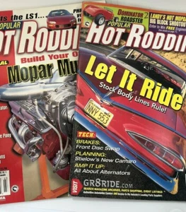 Set of 2 Popular Hot Rodding Magazine 2001 1998 American Muscle Car Mopar Muscle - Picture 1 of 7