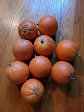 Oranges Artificial Weighted Lifelike Home Decor Fake Fruits Set of 9 Bowl Filler