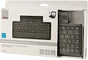 COMPACT WIRELESS BLUETOOTH UK KEYBOARD & STAND, 17807, WORKS WITH ALL TABLETS - Picture 1 of 5