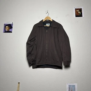 Vintage Uniwear Jacke Reißverschluss Herren M braun Workwear Gorpcore Utility Heavyweight 90s - Bild 1 von 14