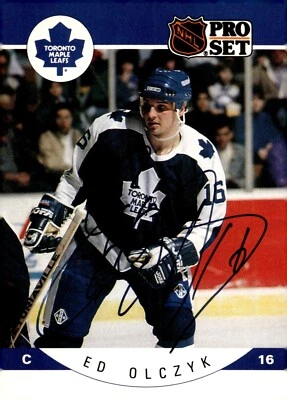 Ed Olczyk - Signed 1990-91 Pro Set Card #286 - Image 1 of 2