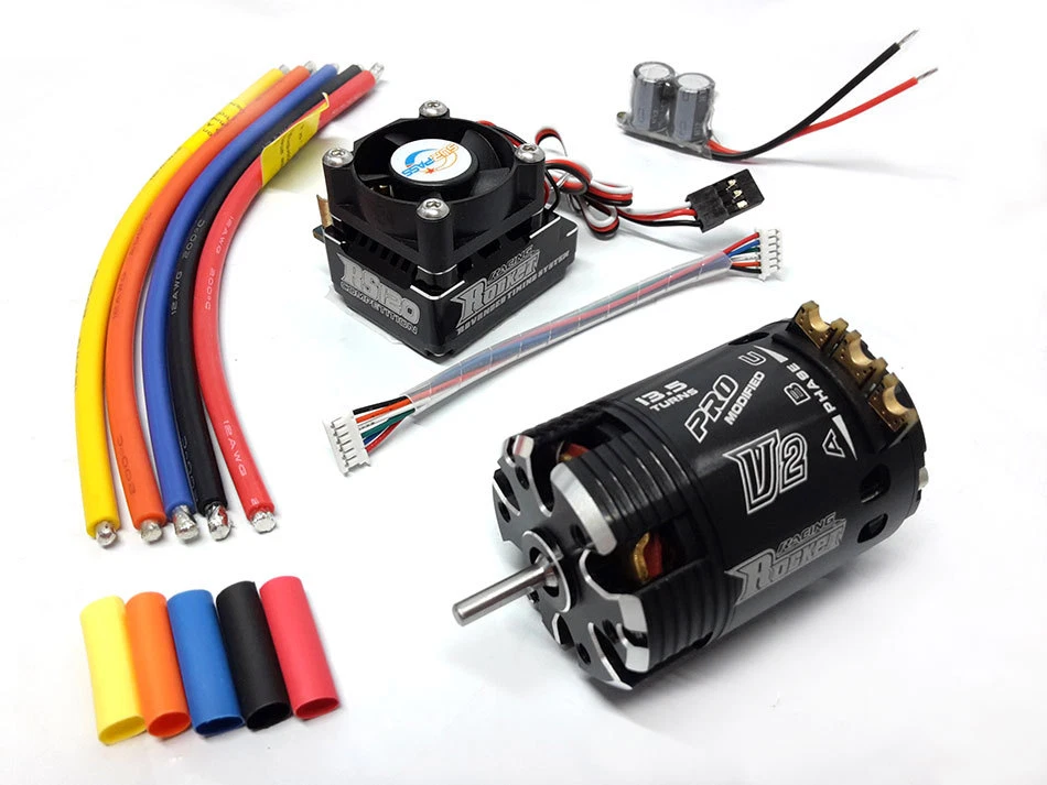 COMBO ROCKET BRUSHLESS SENSORI MOTORE 540 13.5T + REGOLATORE 120A TURBO MODIFIED - Immagine 1 di 1