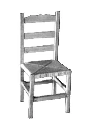 Bambole Casa Scala Dietro Sedia Kit Metallo 1:24 Mezza Pollici Cucina Sala - Immagine 1 di 4