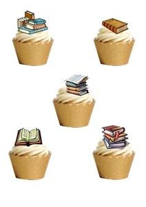 Kuchenaufleger BUCH Thema 24 Stand Up Essbare Waffel Papier Dekorationen - Bild 1 von 9