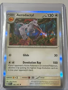 Holo Aerodactyl 142/165 Rare Scarlet and Violet 151 Pokemon TCG - Picture 1 of 2