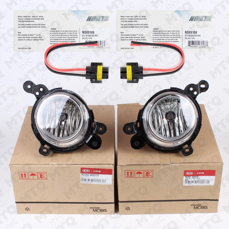 CLOSE-OUT Genuine Fog Lights 2014-16 Kia Soul W/HARNESS ADAPTERS - Imagem 1 de 1