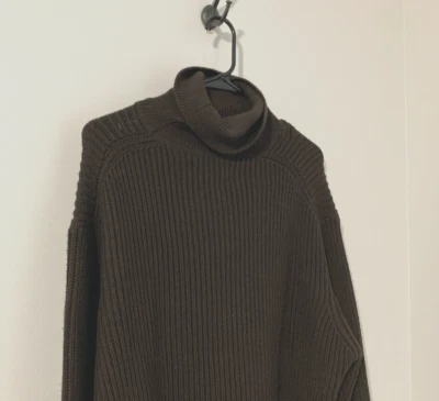 Suéter de cuello alto negro 100 % lana Tasso Ella para hombre XL Foto 1 de 4