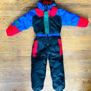 Raeurks One Piece Vintage Snowsuit Youth Kids Size M/5 As Is - Picture 1 of 10