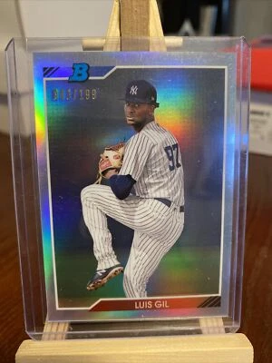 2020 Bowman Heritage Luis Gil Refractor #/199 New York Yankees Prospect Rookie - Image 1 of 2