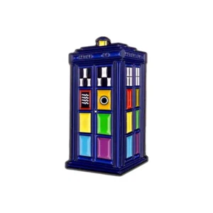 Dr Doctor Who Tardis Metal Enamel Pin Badge Brooch Police Box Rainbow LGBTQ Gift - Picture 1 of 3