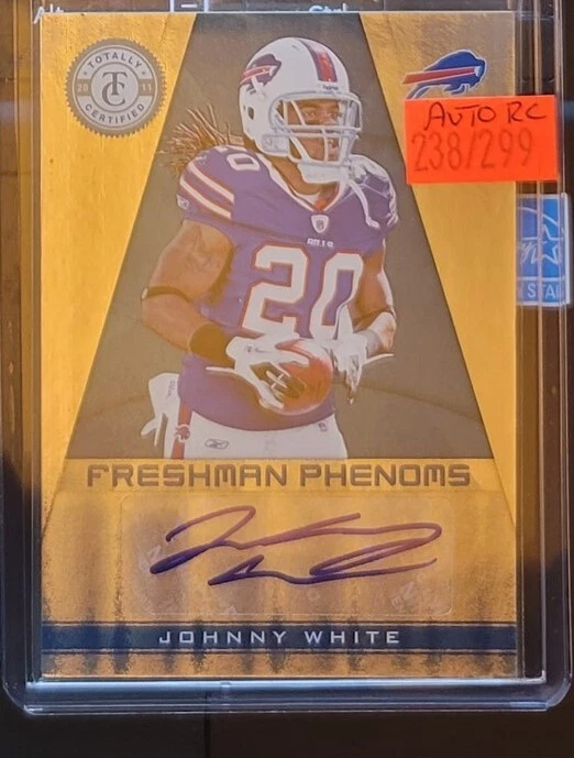 JOHNNY WHITE 2011 Totally Certified Rookie RC Auto BUFFALO BILLS 238/299 - Image 1 of 1