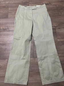 Lands' End Damen 10 Stretch angerauter Twill Hose moderne Passform Bootcut hellbraun neu mit Etikett - Bild 1 von 8