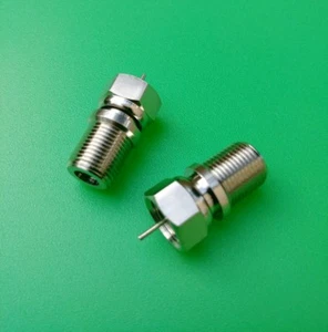(10 PCS) F Male to F Female Connector - USA Seller - Picture 1 of 2