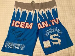Chuck Liddell Signed Iceman UFC Trunks HOF 09 Inscribed PSA certified