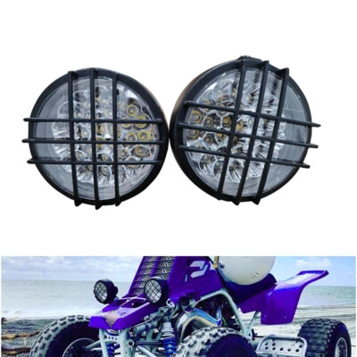 2x LED Headlights Fit For Yamaha 1993-2003 Warrior 350 1987-2006 Banshee 350 - Image 1 of 4