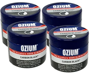 Ozium Air Sanitizer 4.5 oz Gel: Car Air Freshener, Carbon Black,  4 Packs - Picture 1 of 2