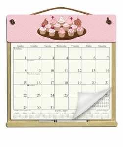 CUPCAKES CALENDAR HOLDER - REFILLABLE EVERY YEAR! - Picture 1 of 1