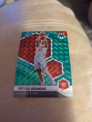 2020-21 Panini Onyeka Okongwu #225 Mosaic Green Prizm RC  - Image 1 of 2