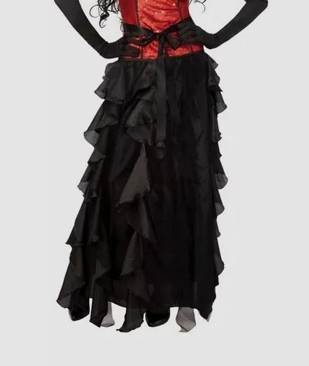 Рубиновая женская черная каскадная черная юбка костюм платье для Хэллоуина один размер - Изображение 1 из 1