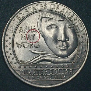 2022P Anna Ma Wong quarter. Die chip revers on the "Y" in MAY. See Pics. - Picture 1 of 3