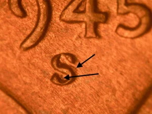 1945-S/S East RPM#14 Lincoln Wheat Penny Cent ~ Gem BU Uncirculated RED - Picture 1 of 4