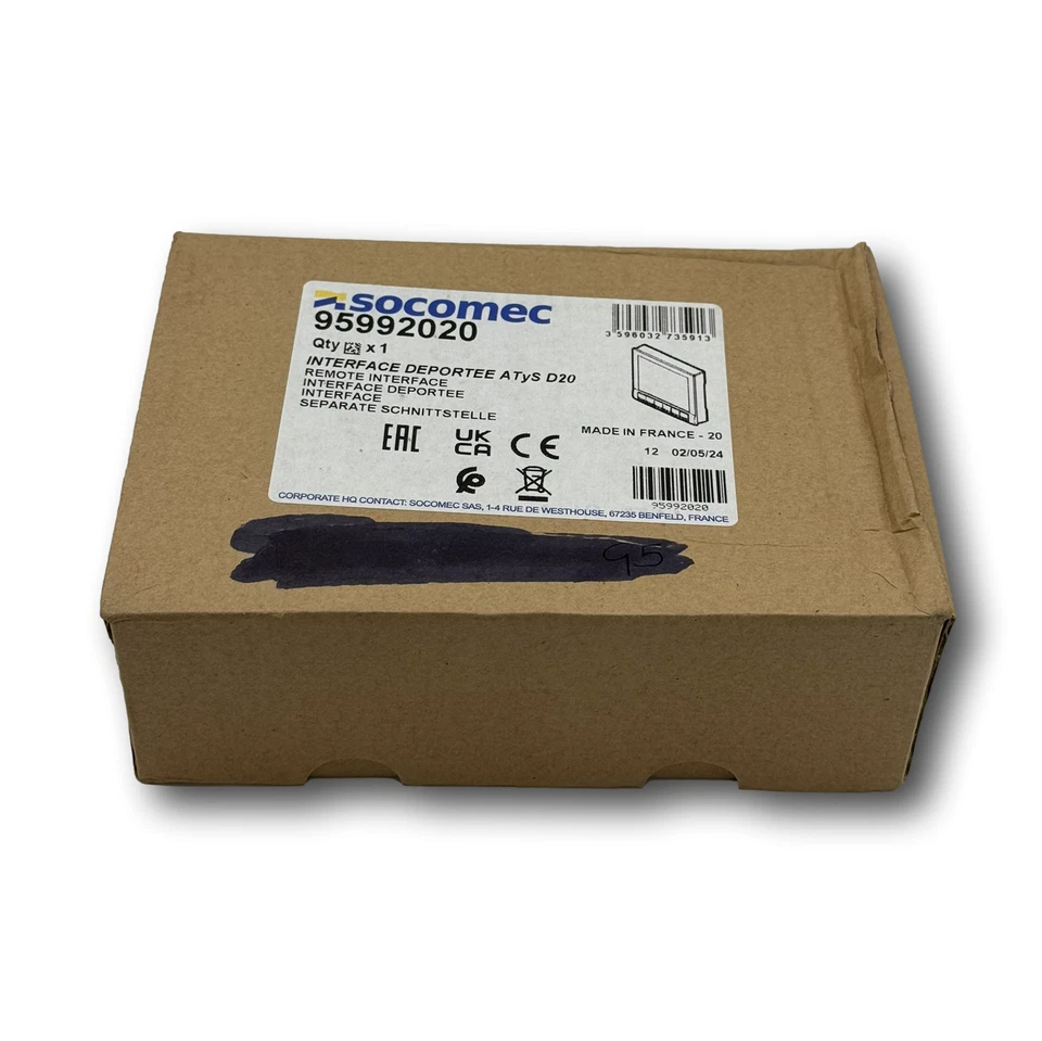 Socomec 95992020 LCD Control Interface ATyS D20 (New) B117 - Image 1 of 4