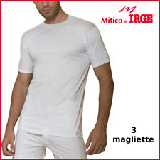 3 maglia intima da uomo in cotone maglietta girocollo t-shirt manica corta irge