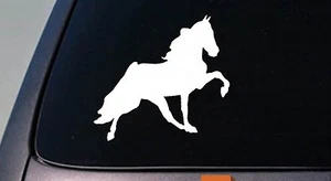 WALKING HORSE STICKER TENNESSEE WALKER SADDLE HORSE SHOW TRAILER ENGLISH STIRRUP - Picture 1 of 1