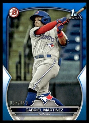 2023 Bowman Prospects 1st Blue Gabriel Martinez 033/150 #BP-45 - Image 1 of 2