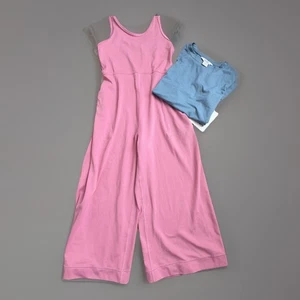 Athleta girl stash your treasures jumpsuit and uptempo roll sleeve tee bundle 7 - Picture 1 of 14