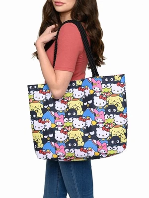 Hello Kitty Tote Bag Beach Carry-on Badtz-Maru Keroppi Chococat Women's Sanrio - Image 1 of 4